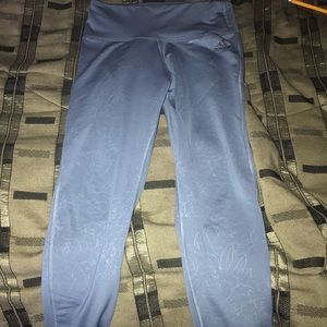 Adidas Climalite Blue Floral High Waisted Legging